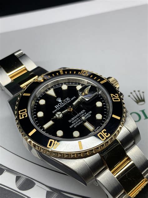 rolex submariner steel and yellow gold|rolex submariner 18k gold price.